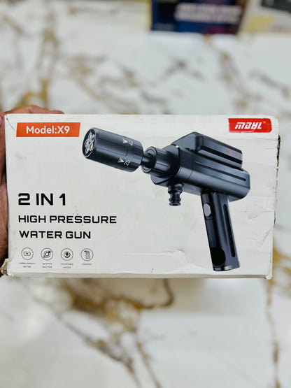 MDHL Imported X9 2-in-1 High Pressure Water Gun – Cordless Washer with Large-Capacity Lithium Battery, 5M Water Pipe & Foam Pot