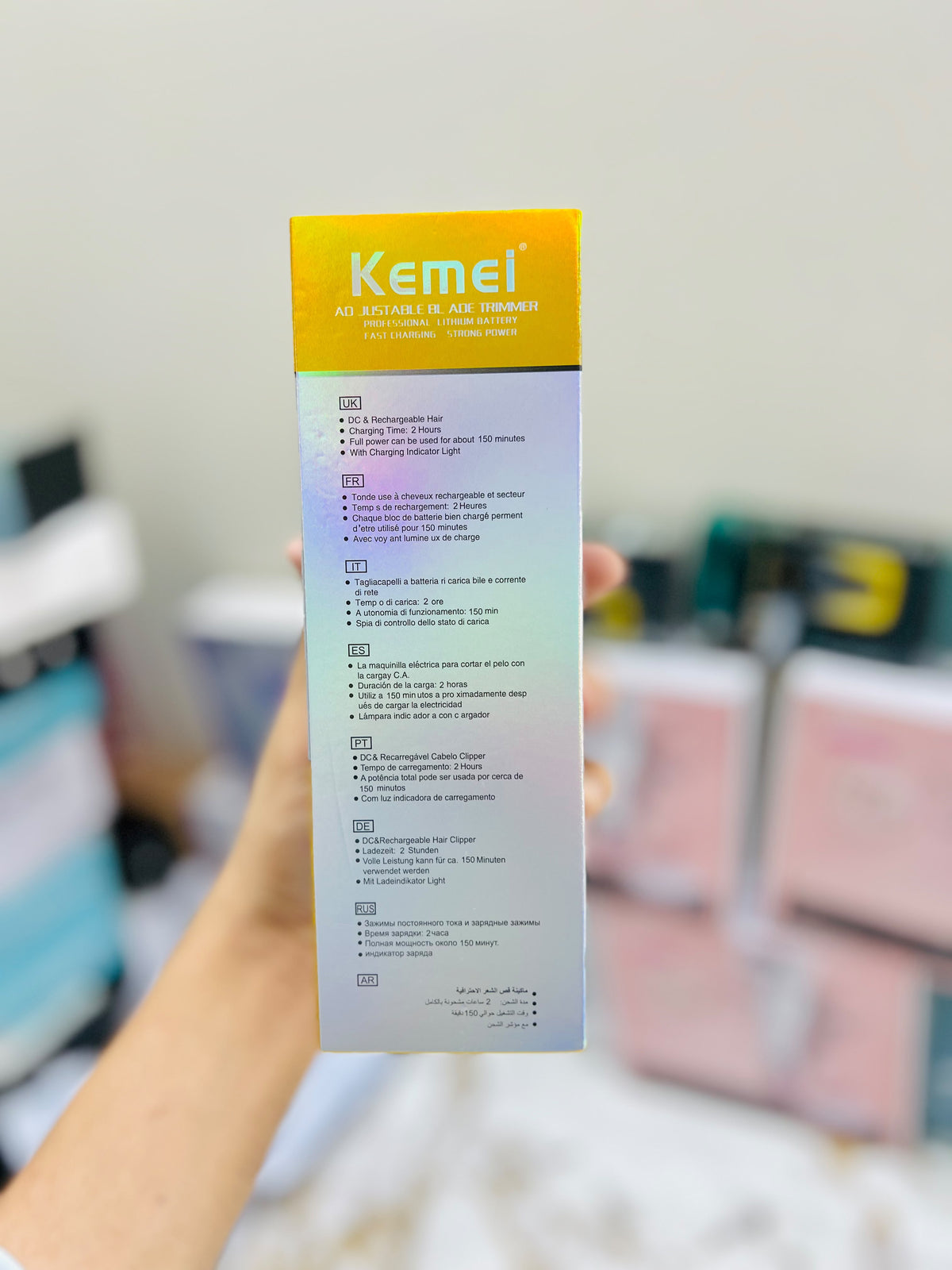 Imported Kemei KM-1750 Professional Trimmer – Metal Body, American Design & LCD Display