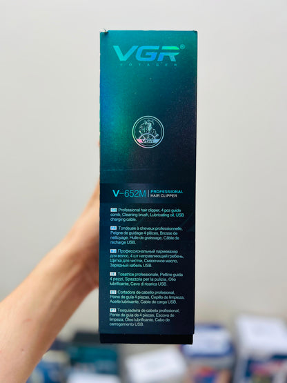VGR V-652M Professional Hair Clipper – Stainless Steel Blade, 1500mAh Battery|🇦🇷ARGENTINA LOT