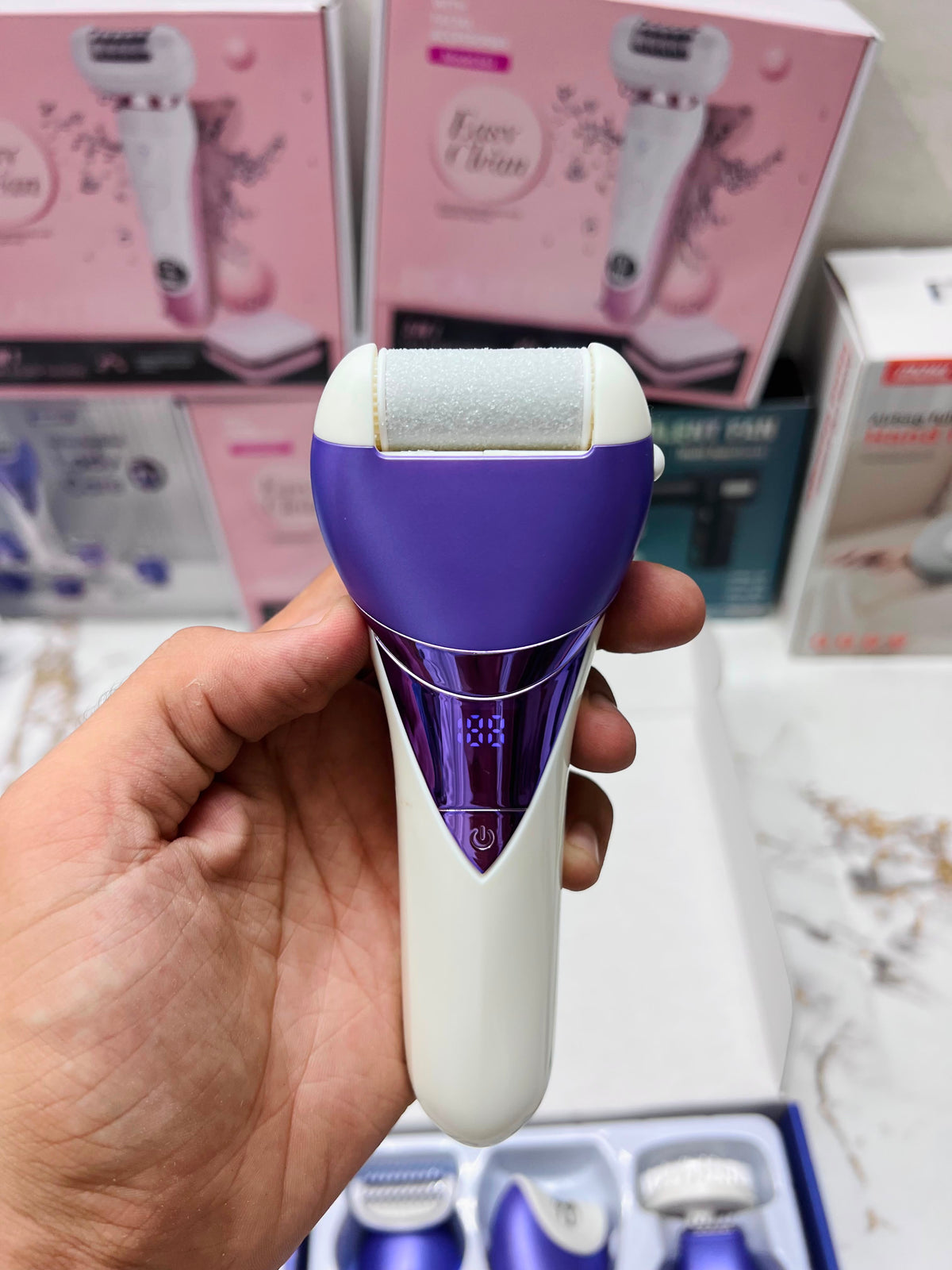 Washable Lady Care Set 7-in-1 M-727 – Lady Shaver, Callus Remover, Massager & Bikini Trimmer