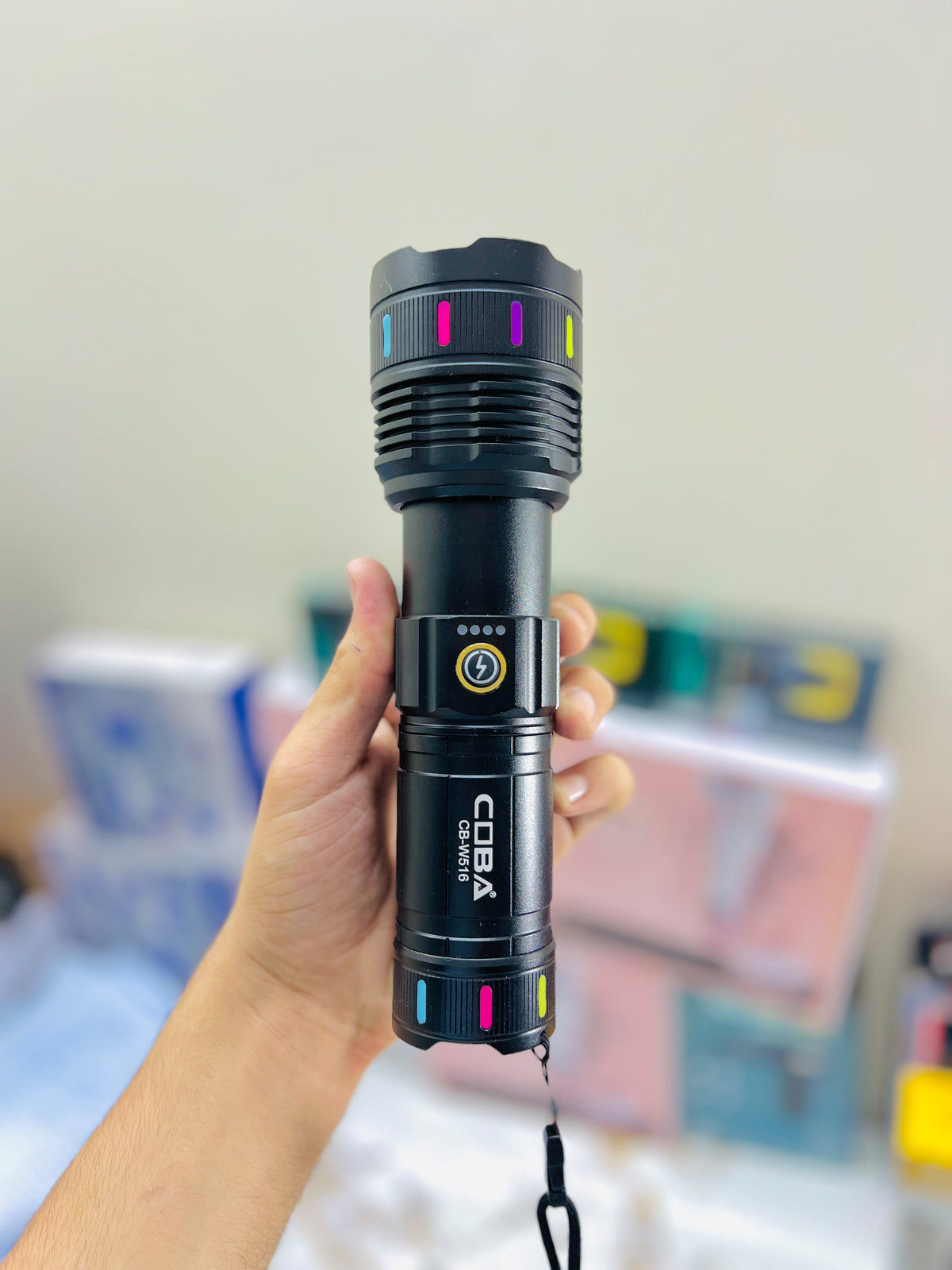 COBA TG WICK W516 Flashlight – 2000M Long-Range Torch, Aluminium Alloy Body & Lithium Battery