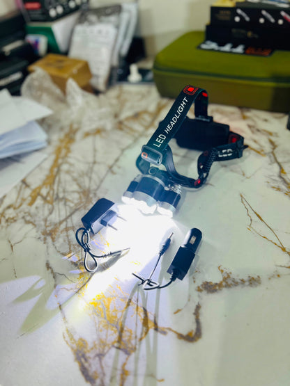 High Power 3x CREE T6 LED Head Lamp with 2x 18650 Rechargeable Batteries – Ultra Bright Head Torch | AwamiImport.com