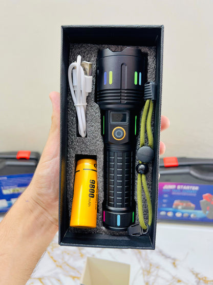 Imported COBA CB-G672D Flashlight – 1000M Long-Range Light with 26650 Lithium Battery