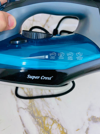 Super Crest SCT-1017 Electric Steam Iron – Powerful Wrinkle Removal (2 Year Warranty) |