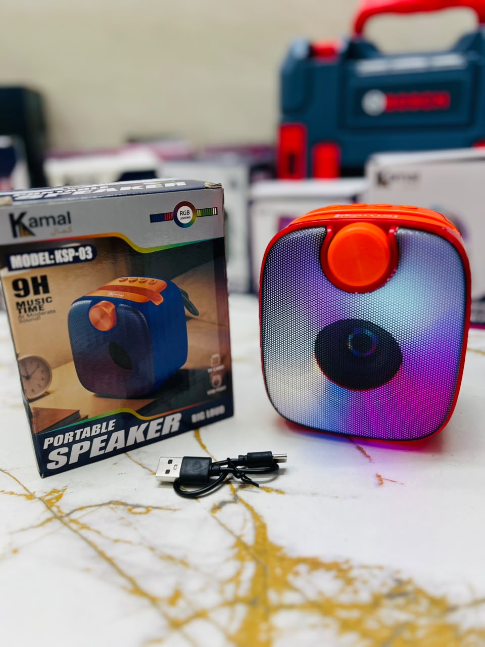 Kamal KSP-03 Big Loud Speaker – 9 Hours Music Time, TF Card & USB Port | Made in Dubai