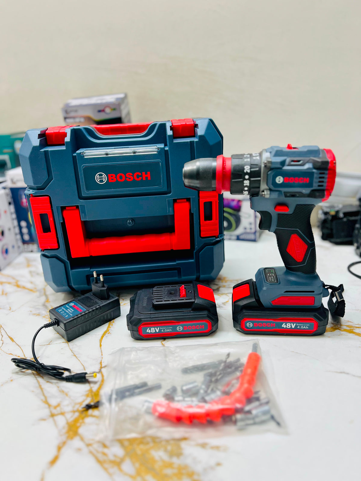 Imported Bosch Powerful Drill – Heavy-Duty Electric Drill for Home, Workshop & DIY | 1-Month Warranty