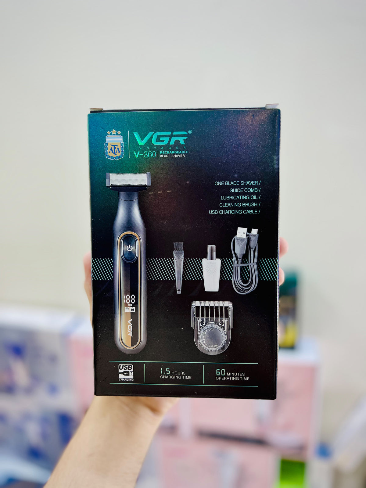 VGR Voyager-360 Rechargeable Dual-Sided Trimmer – IPX Waterproof Grooming Machine|🇦🇷ARGENTINA LOT