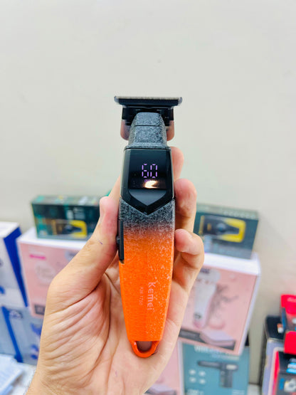 Imported Kemei KM-1750 Professional Trimmer – Metal Body, American Design & LCD Display