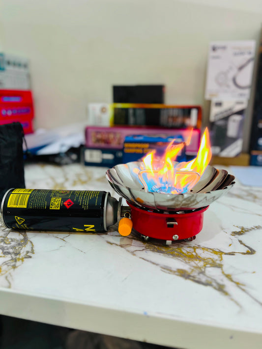 Outdoor Windproof Camping Stove With Butane Bottle  | AwamiImport.com