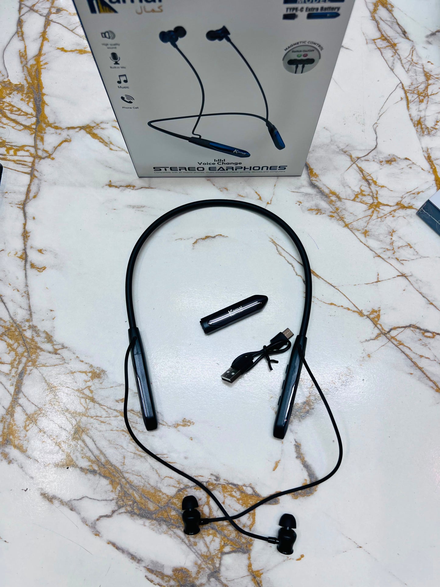 KAMAL KNB02 Wireless Stereo Earphones – High-Quality Sound, Phone Calls & 35 music Battery