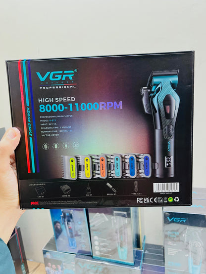 VGR Voyager Professional V-271 Hair Clipper – 11000 RPM Vector Motor with DLC Coated Blade & 2500mAh Battery|🇦🇷ARGENTINA LOT