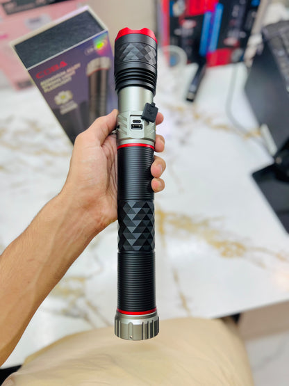 COBA 3000M Powerful LED Flashlight – Aluminum Alloy Torch with 32000mAh Lithium Battery