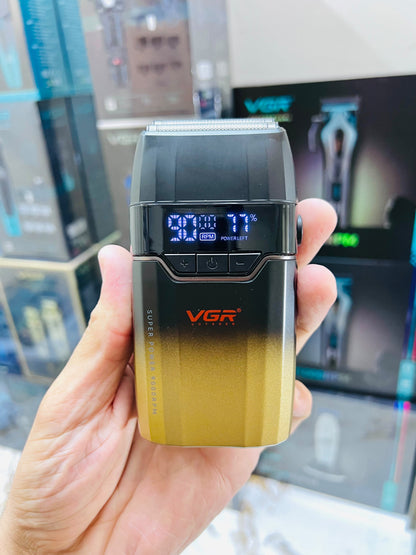 VGR V-308 Professional Foil Shaver – 3-Speed Double Titanium Foil, 9000 RPM Metal Body|🇦🇷ARGENTINA LOT