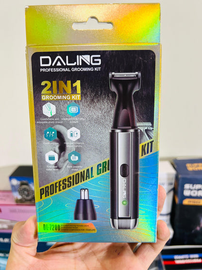 DALING DL-7200 2-in-1 Professional Grooming Kit – Nose Hair Trimmer & Sideburn Trimmer for Men