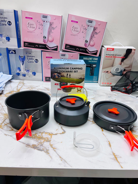 Imported Aluminum Camping Cookware Set –  TZ-301-Durable, Lightweight & Compact Outdoor Cooking Kit