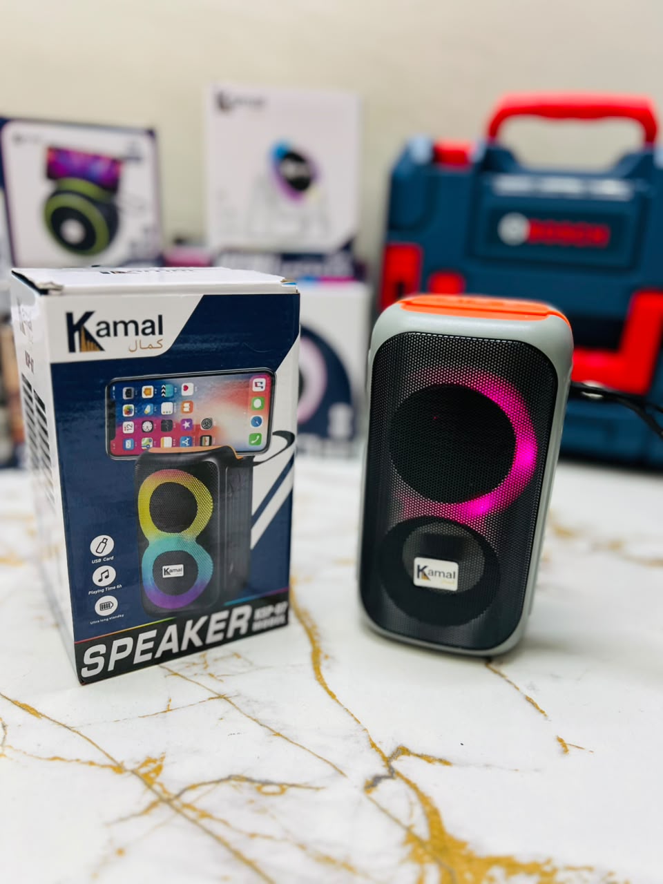 Kamal KSP-07 Portable Speaker – 6 Hours Playtime, USB & Card Support, 1200mAh Battery