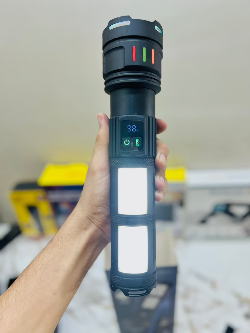 COBA CB-R18 3000M Strong Light Flashlight – Aluminium Alloy Body, Powerful Long-Range Torch
