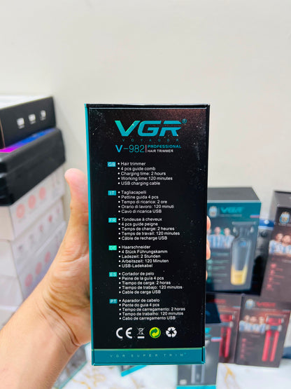 VGR V-982 Voyager Professional Hair Trimmer – T-Blade, LED Display|🇦🇷ARGENTINA LOT
