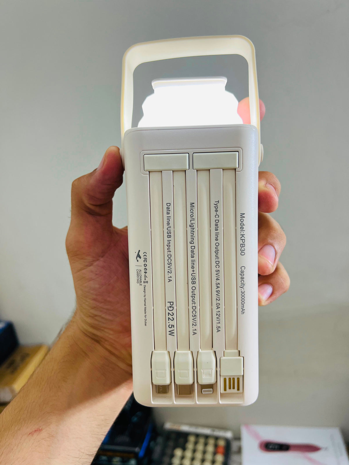 Kamal  30000mAh Power Bank KPB30 -Speed Backup with LED Lamp |