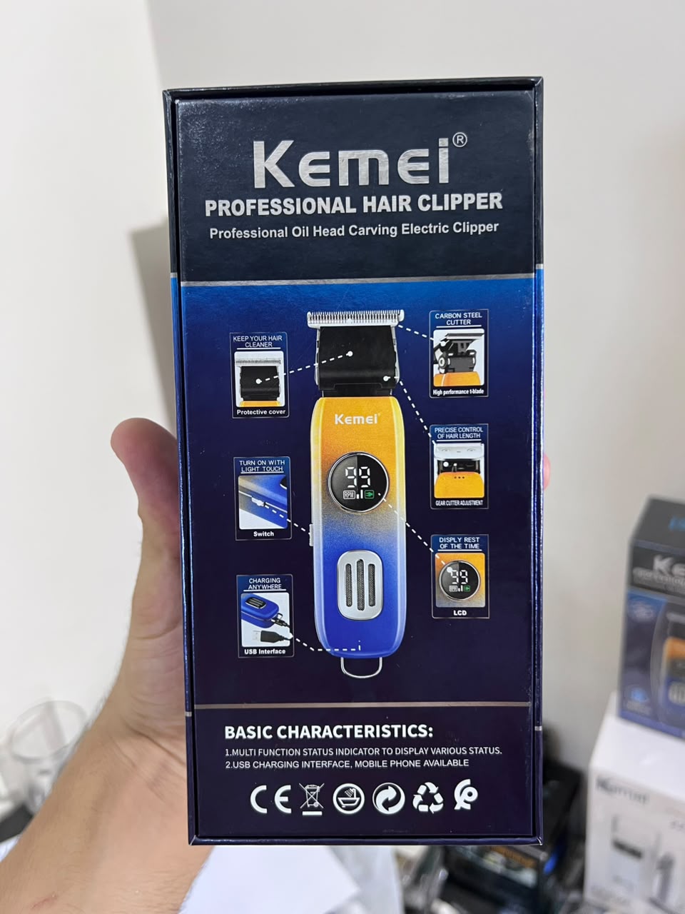 Imported KEMEI KM-1837 Carbon Steel Cutter Hair Trimmer