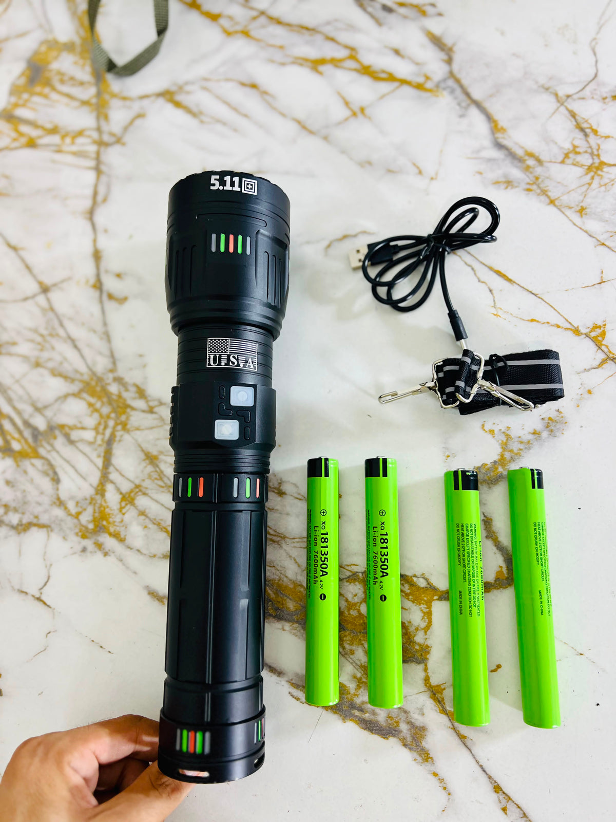 Imported USA 5.11 Rechargeable Emergency LED Light – 8 Hours Backup | 4 Big Battery Cells | High Brightness