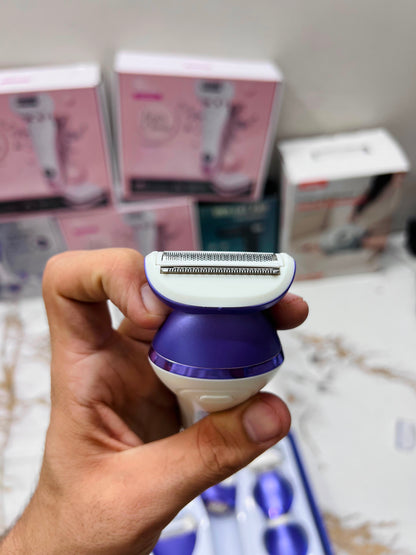 Washable Lady Care Set 7-in-1 M-727 – Lady Shaver, Callus Remover, Massager & Bikini Trimmer