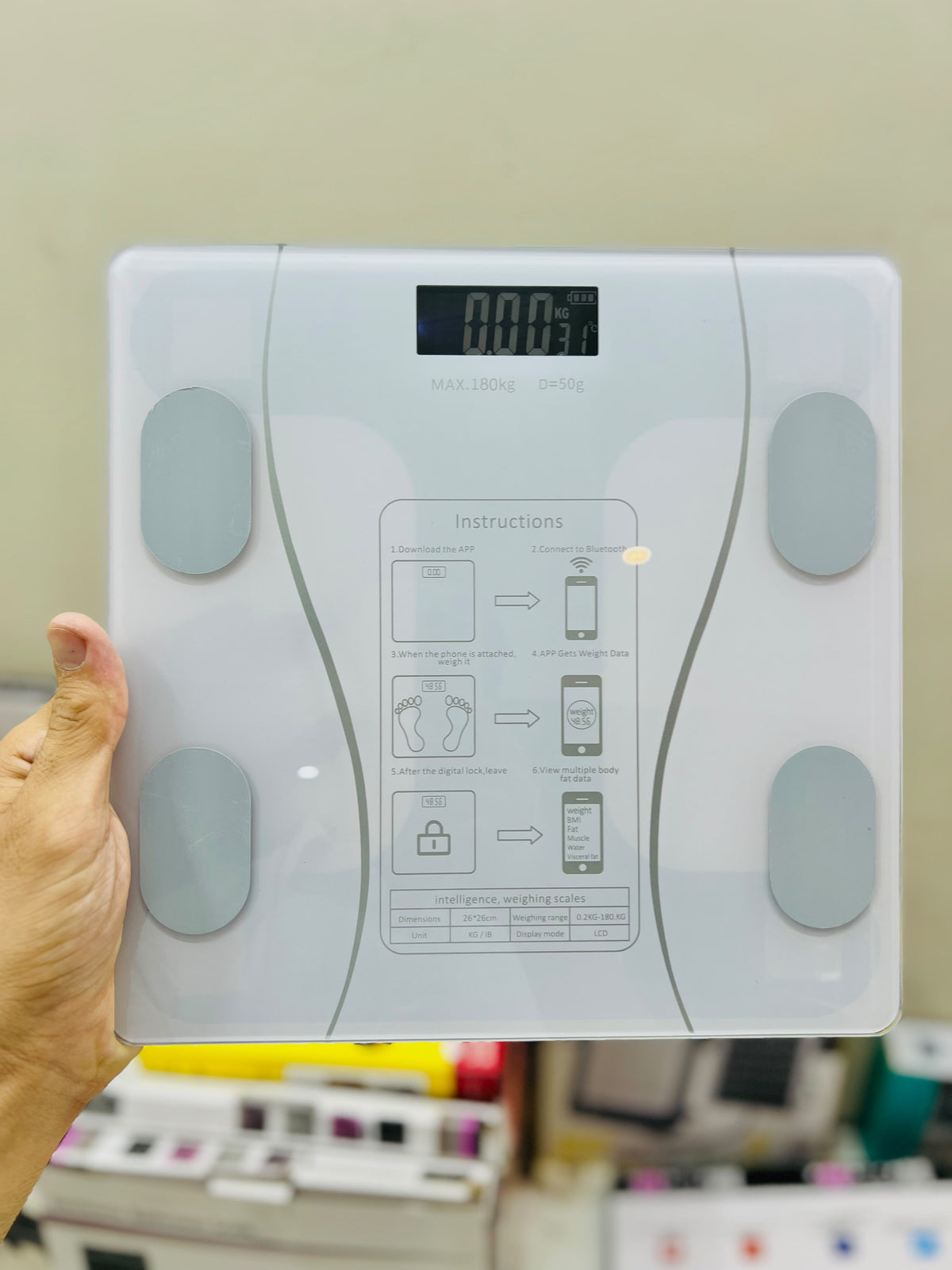 Digital Bathroom Scale – Passionate Creative | Extra Large Backlit LCD DISPLAY