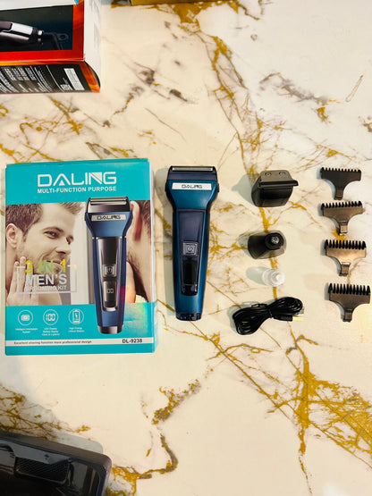 DALING 3-in-1 Professional Grooming Kit  9238 – Shaver, Nose Hair Cutter & Precision Trimmer for Men