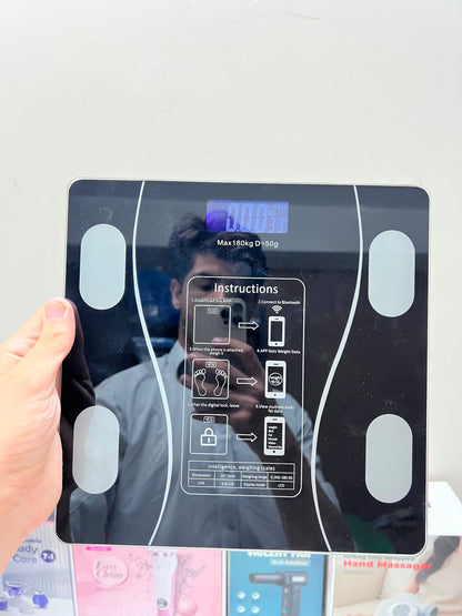 Imported Healthy Weight Digital Scale – 180KG Capacity, Tempered Glass, LCD Display & Mobile App