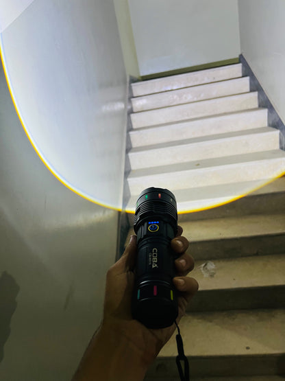 COBA TG WICK W516 Flashlight – 2000M Long-Range Torch, Aluminium Alloy Body & Lithium Battery