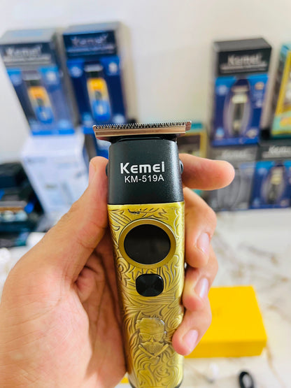 KEMEI KM-519A Dazzling Color Digital Display Hair Trimmer – 7200RPM with 1mm, 2mm & 3mm Combs