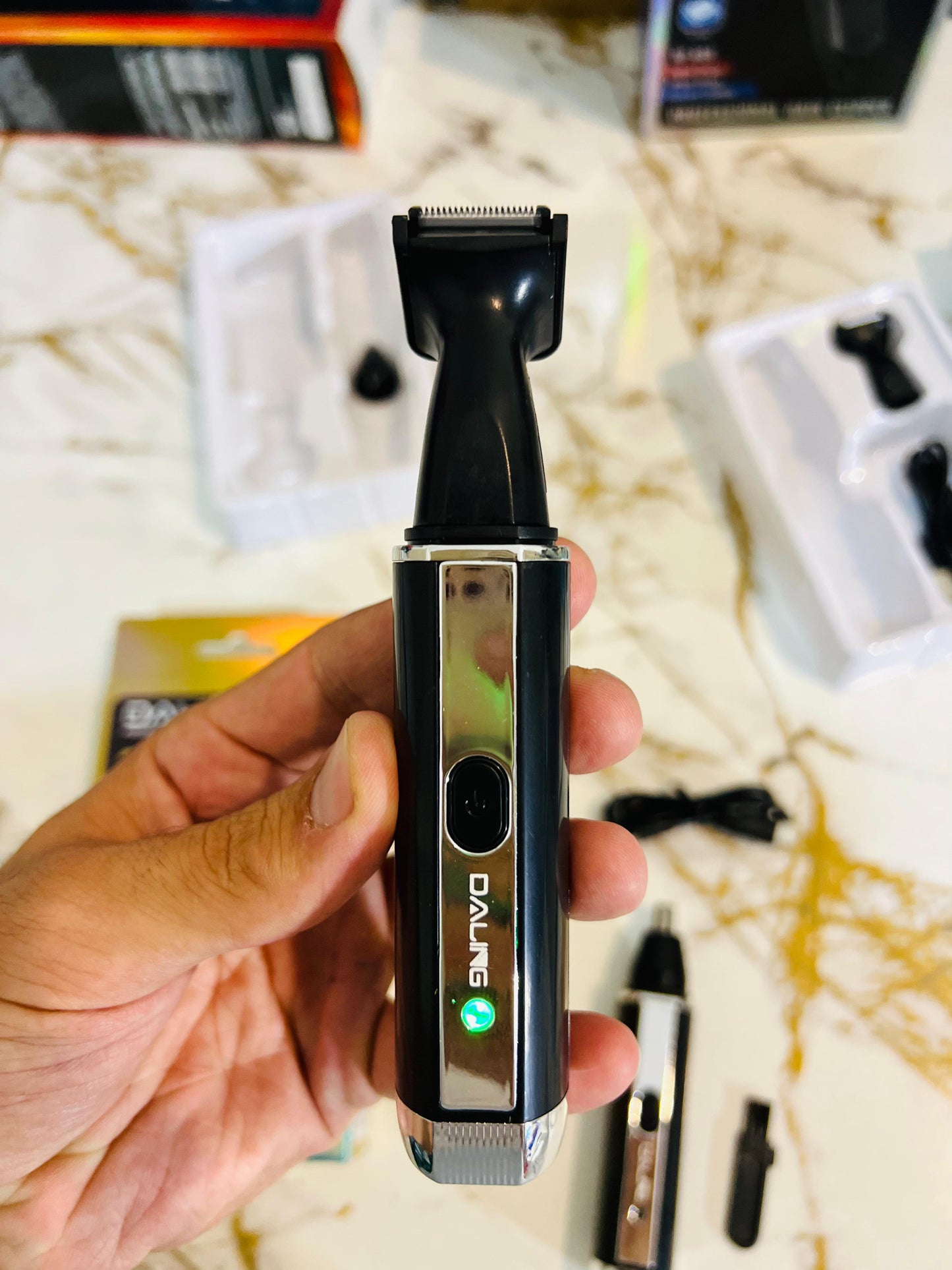 DALING DL-7200 2-in-1 Professional Grooming Kit – Nose Hair Trimmer & Sideburn Trimmer for Men