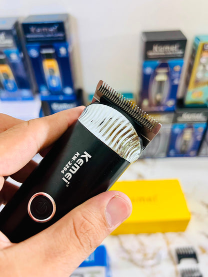 KEMEI KM-2294 Metal Body Digital Display Hair Trimmer – 7800RPM with 4mm, 8mm, 12mm,Combs 16mm & 20mm