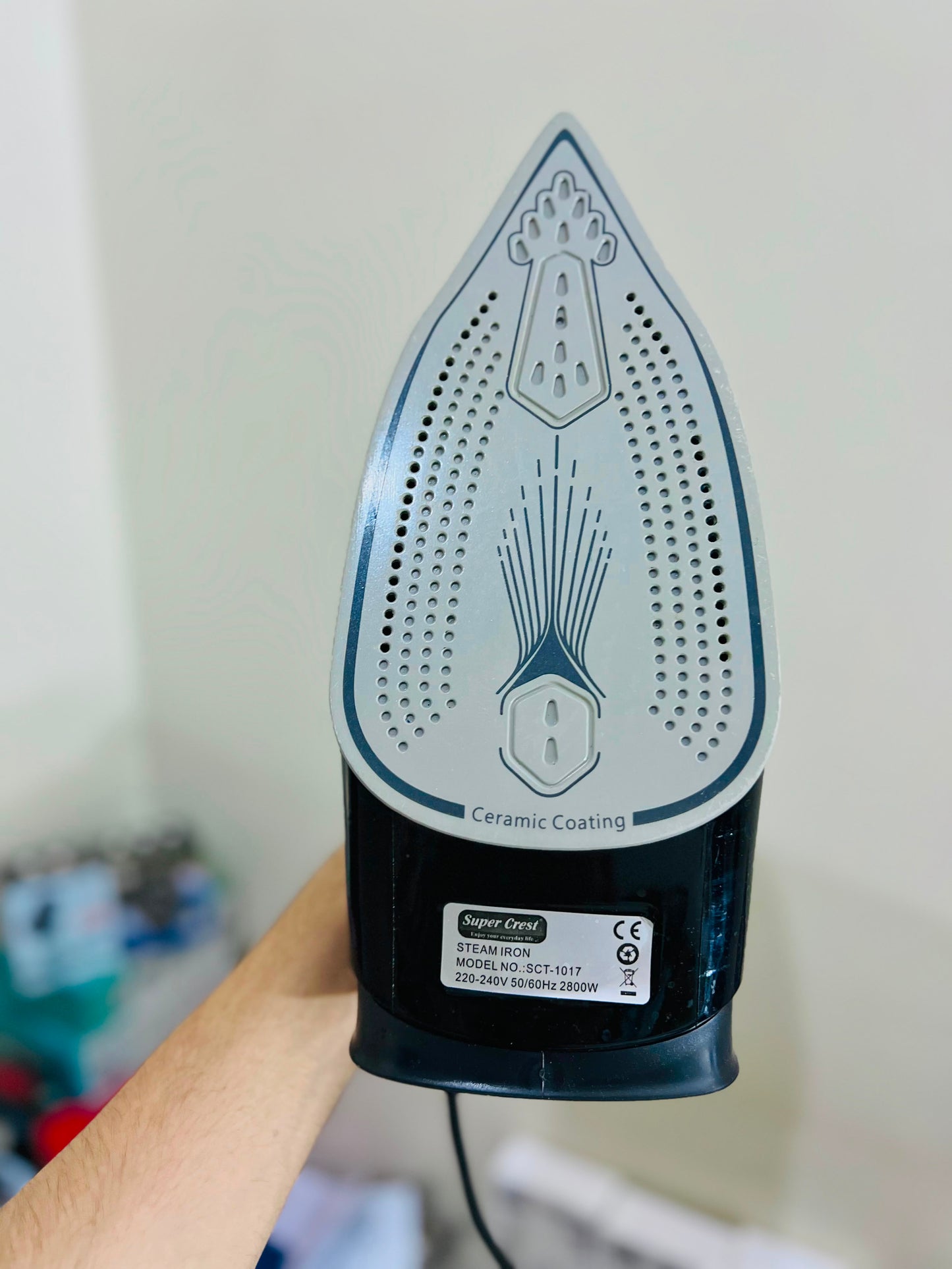 Super Crest SCT-1017 Electric Steam Iron – Powerful Wrinkle Removal (2 Year Warranty) |