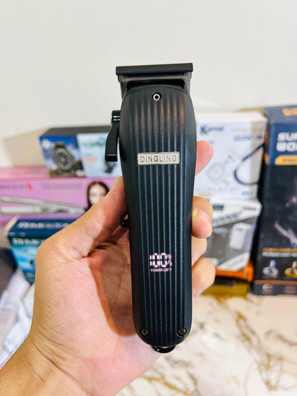 DINGLING RF-668 Digital Display Hair Clipper – Professional Rechargeable Trimmer with 5 Cutting Lengths & Lithium Battery