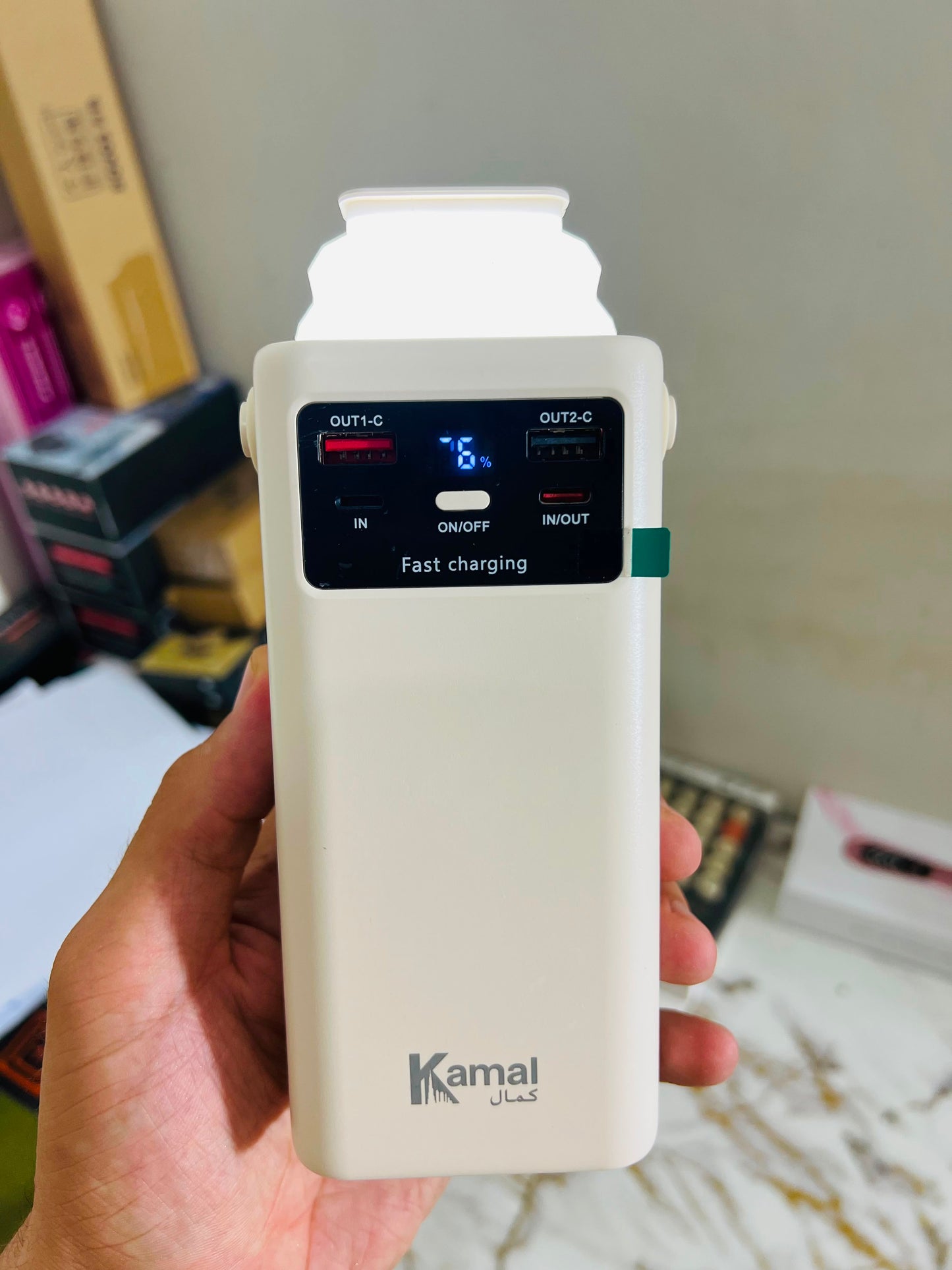 Kamal  30000mAh Power Bank KPB30 -Speed Backup with LED Lamp |