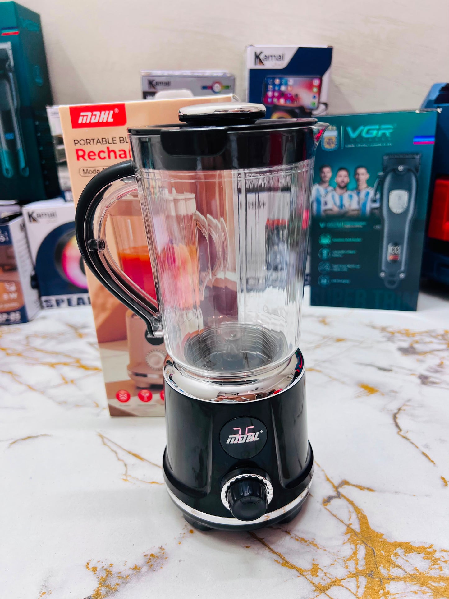 MDHL AJ03 Imported Portable Rechargeable Blender – Powerful 10-Leaf Steel Blade with Direct Drinking Straw