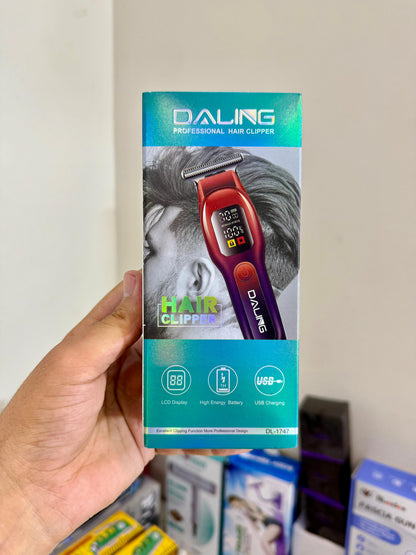 DALING DL-1747 Professional Hair Clipper – LED Display, High Power Battery |