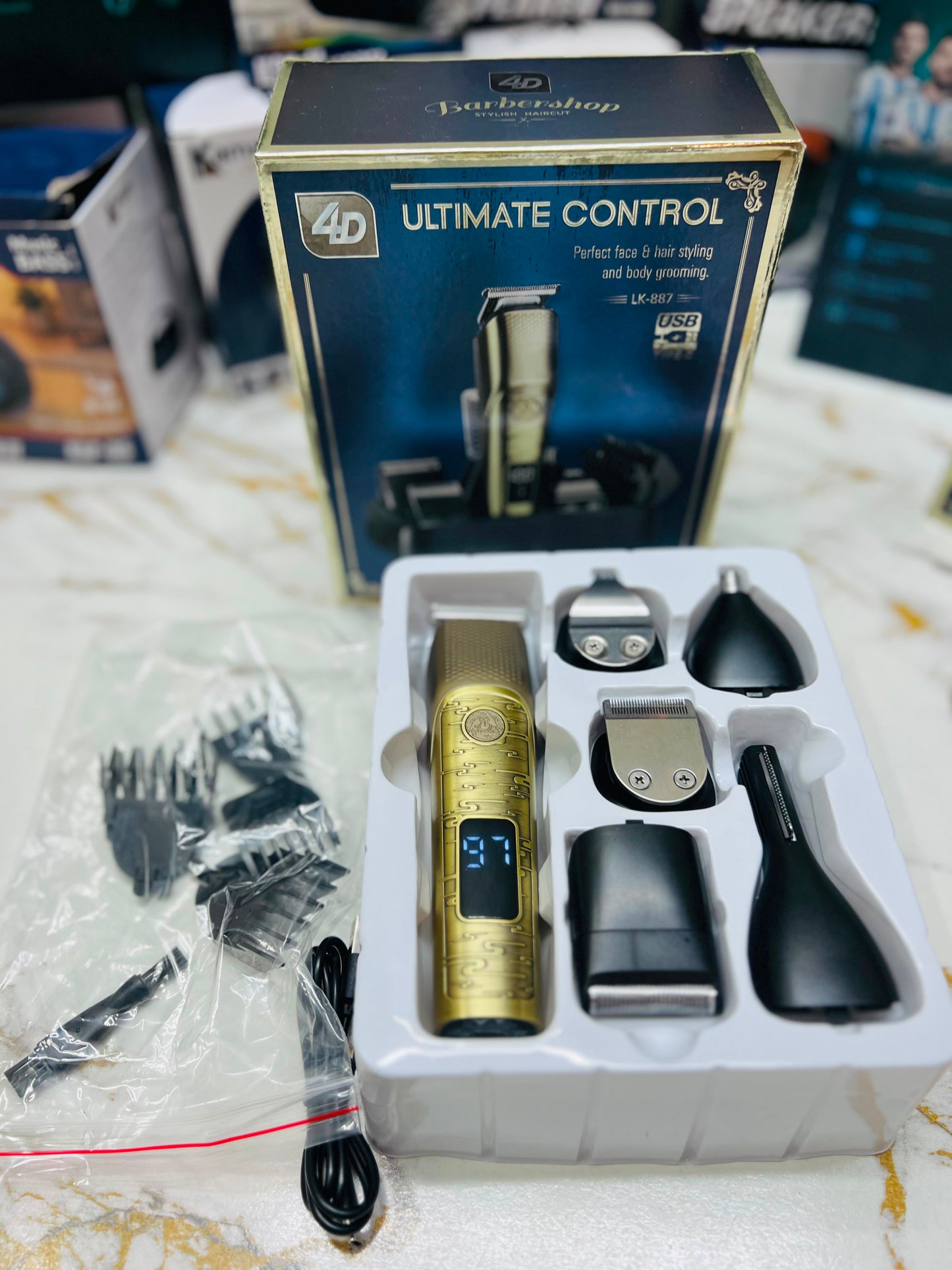 LK-887 4D Ultimate Control 6-in-1 Body Groomer – Professional All-in-One Trimmer