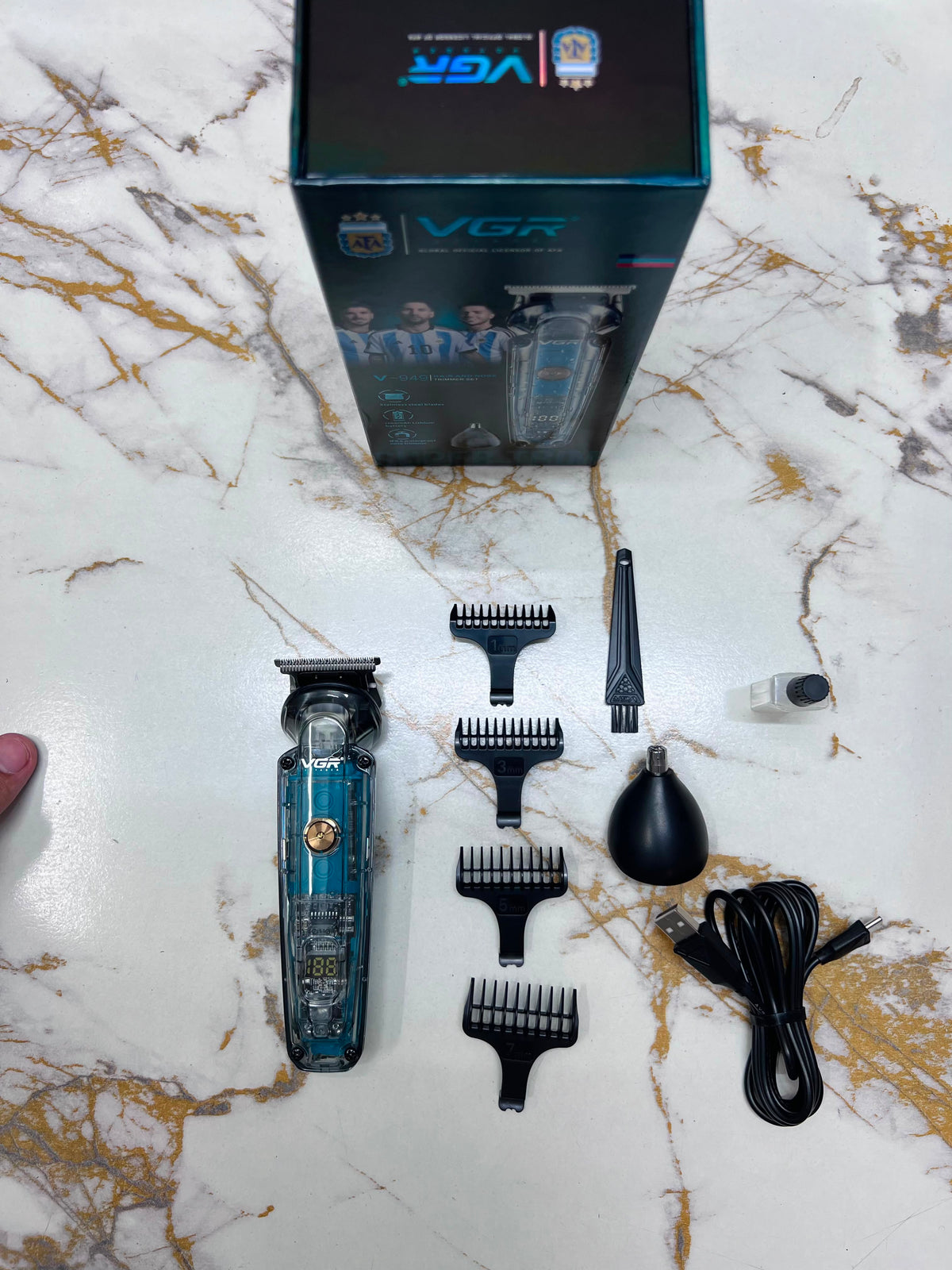 VGR 949 2-in-1 Hair & Nose Trimmer – 180 Min Runtime,  IPX Waterproof|🇦🇷ARGENTINA LOT