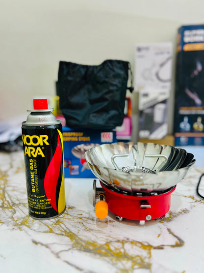 Outdoor Windproof Camping Stove With Butane Bottle  | AwamiImport.com