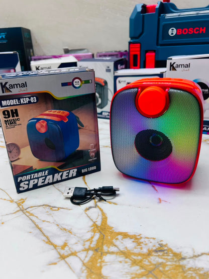 Kamal KSP-03 Big Loud Speaker – 9 Hours Music Time, TF Card & USB Port | Made in Dubai