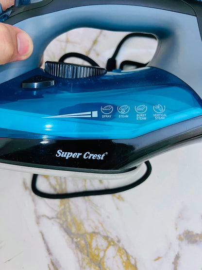 Super Crest SCT-1017 Electric Steam Iron – Powerful Wrinkle Removal (2 Year Warranty) |