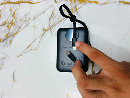 Kamal KPB-035 30000mAh Power Bank – 22.5W Fast Charging, LED Display & 2 Cables