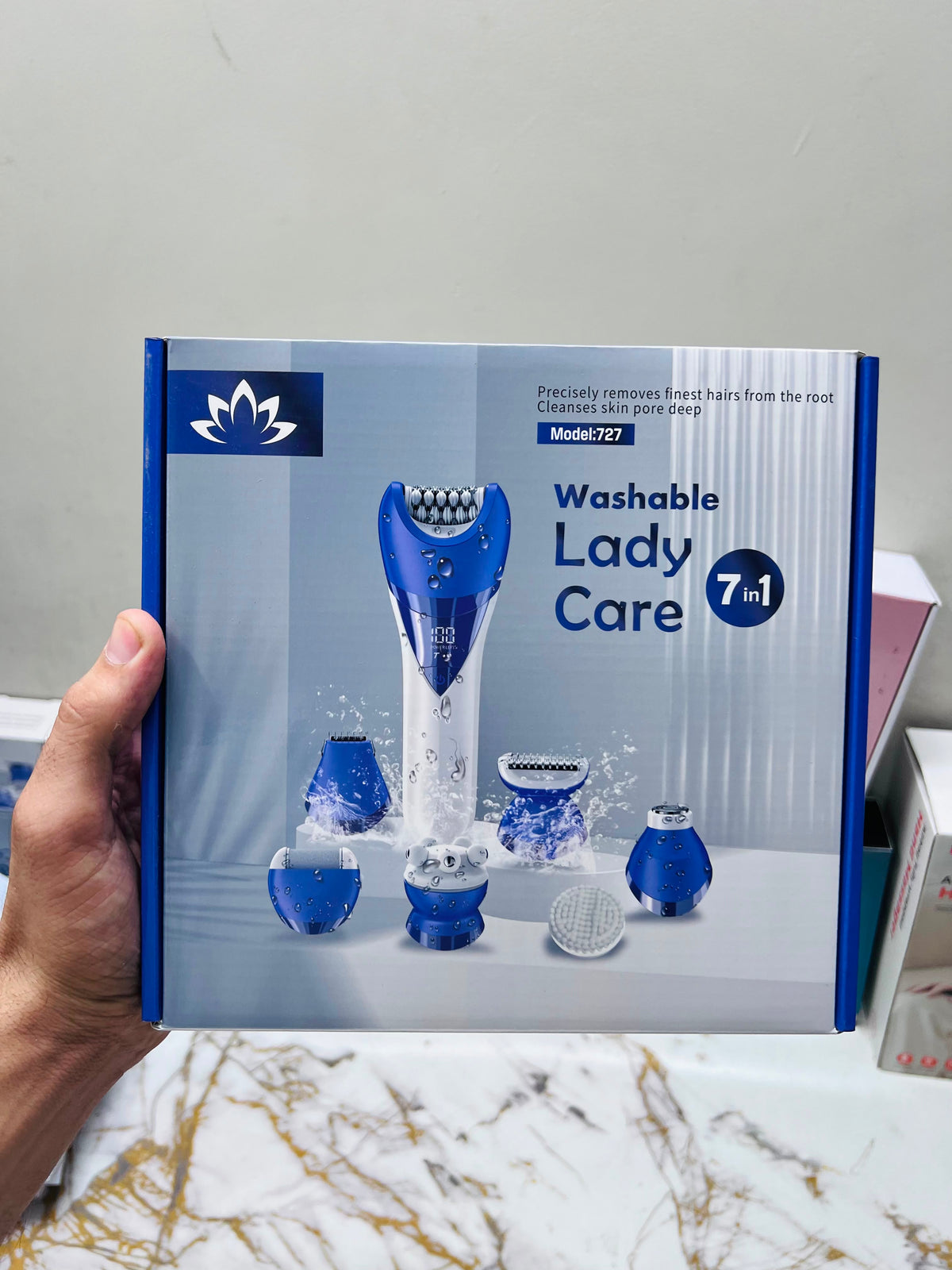 Washable Lady Care Set 7-in-1 M-727 – Lady Shaver, Callus Remover, Massager & Bikini Trimmer