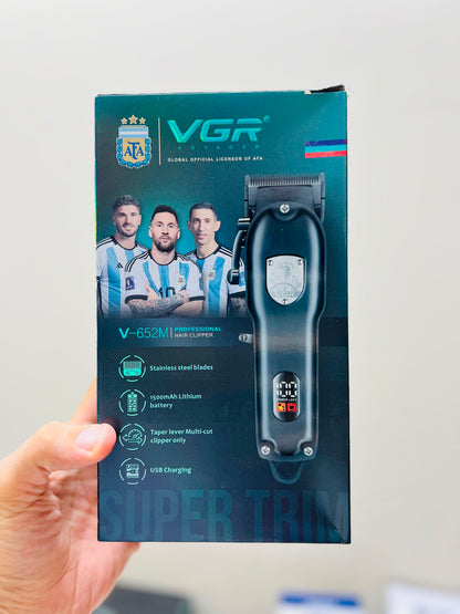 VGR V-652M Professional Hair Clipper – Stainless Steel Blade, 1500mAh Battery|🇦🇷ARGENTINA LOT
