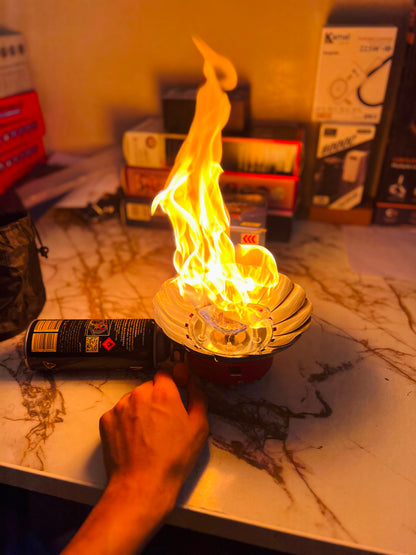 Outdoor Windproof Camping Stove With Butane Bottle  | AwamiImport.com