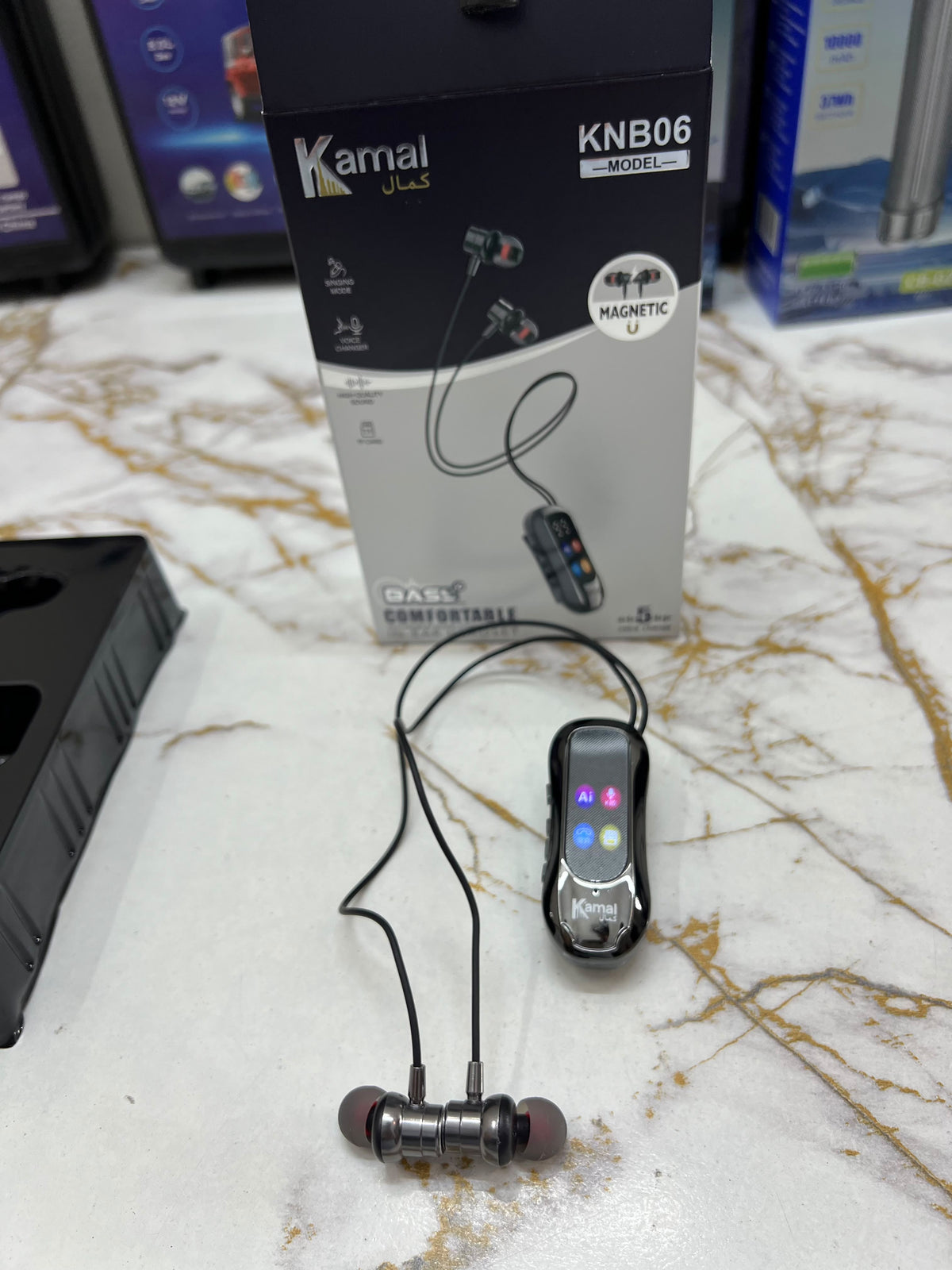Kamal Magnetic KNB06 Wireless Earphones – 5 Voice Changer Modes, Singing Mode, TF Card & Hearing Protection