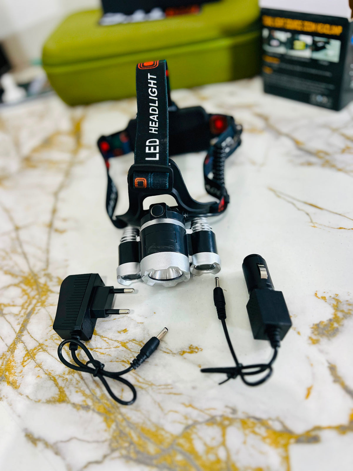High Power 3x CREE T6 LED Head Lamp with 2x 18650 Rechargeable Batteries – Ultra Bright Head Torch | AwamiImport.com