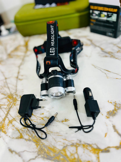 High Power 3x CREE T6 LED Head Lamp with 2x 18650 Rechargeable Batteries – Ultra Bright Head Torch | AwamiImport.com